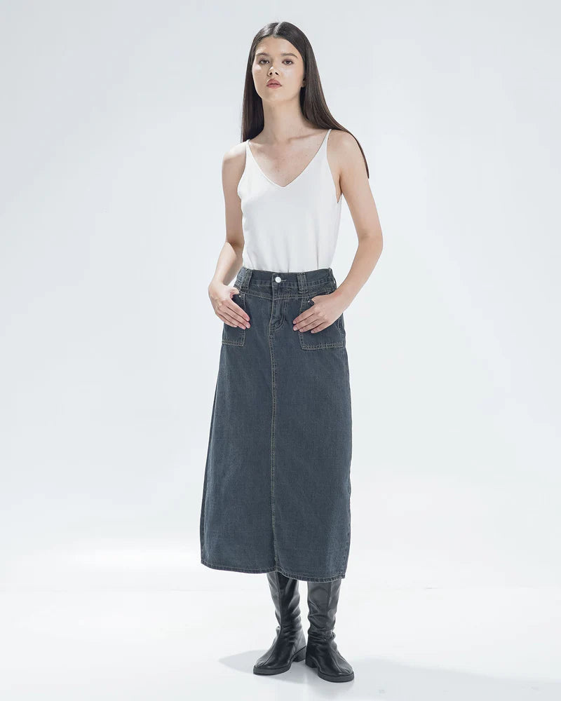 Viena Dark Skirt Denim