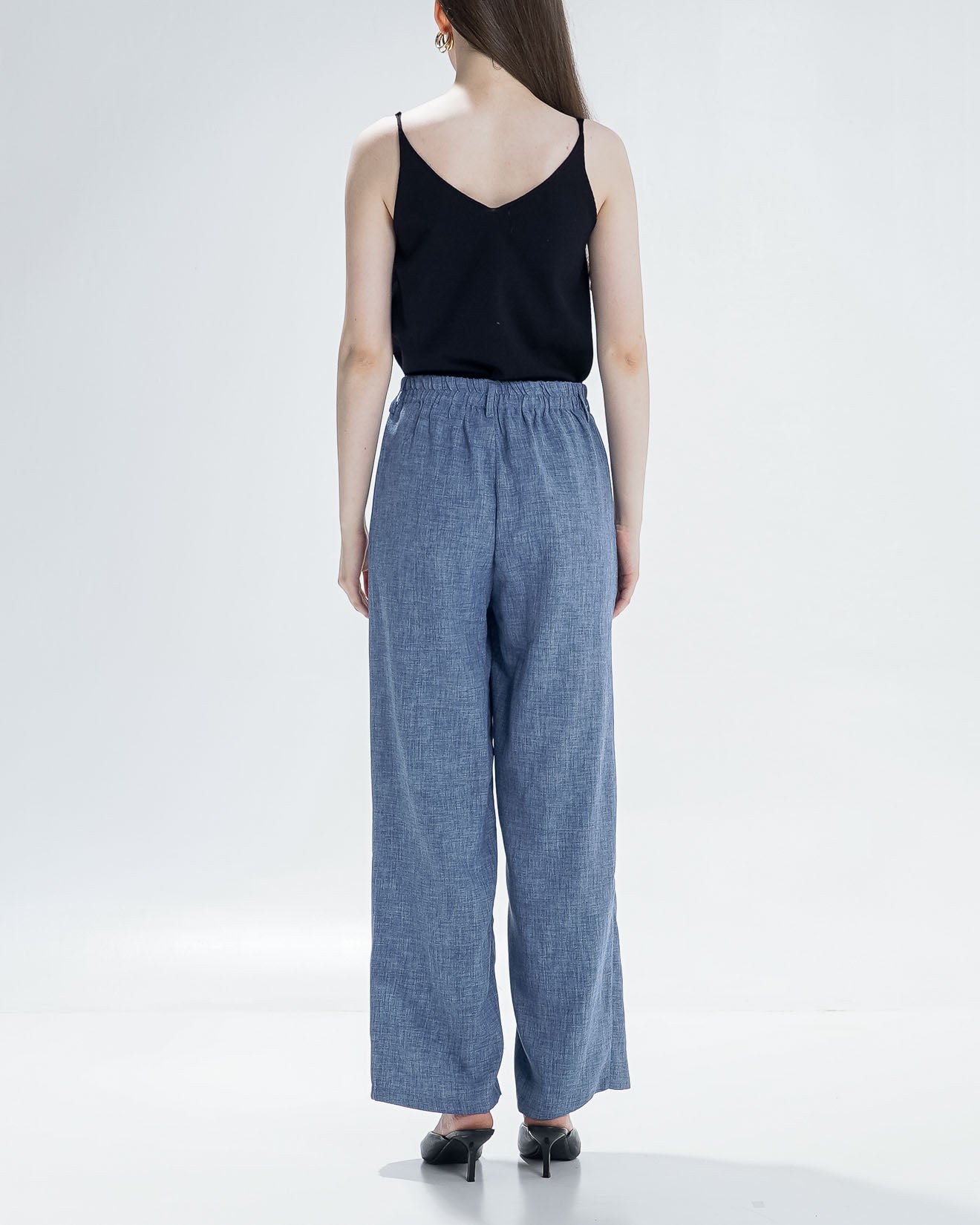 Nolan Textured Denim Pants – Celana Panjang Wanita - 289949