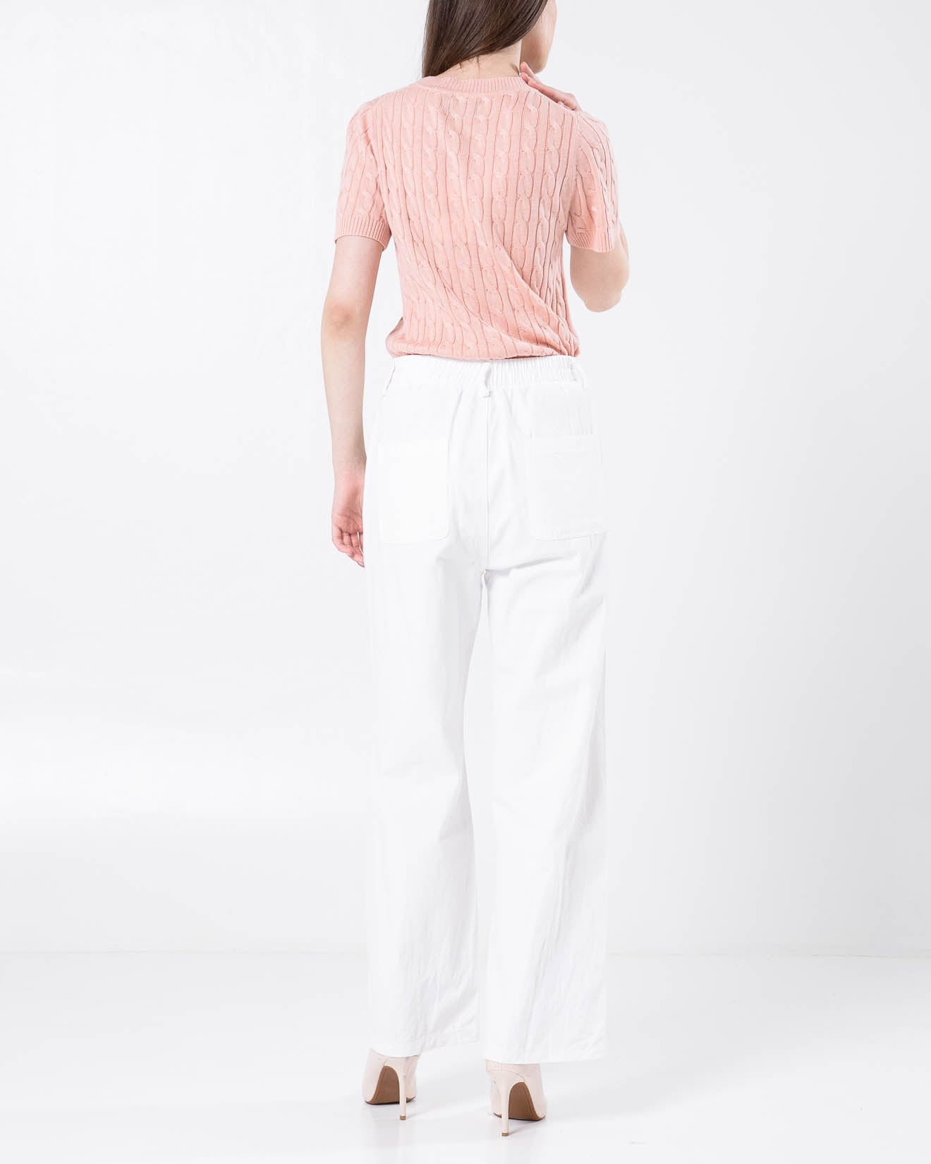 Andrew Double Pockets Straight White Pants – Celana Formal Wanita - 289953