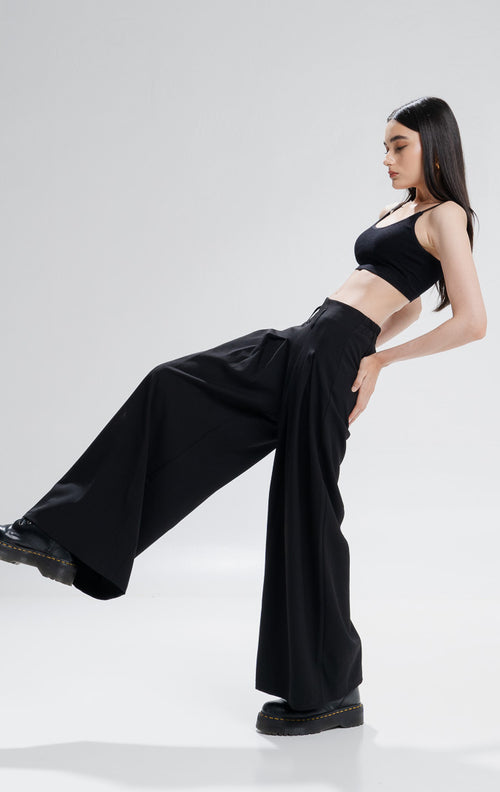 The Stage 30 Black Pants - Celana Panjang Hitam Wanita Loose Hijab Friendly - 290915