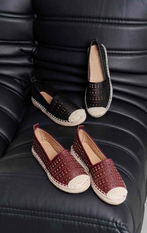Pauline Espadrilles Maroon Shoes