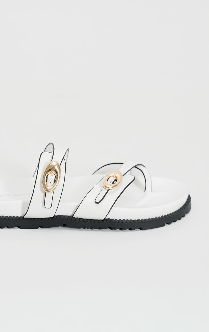 Louisa Sandals White