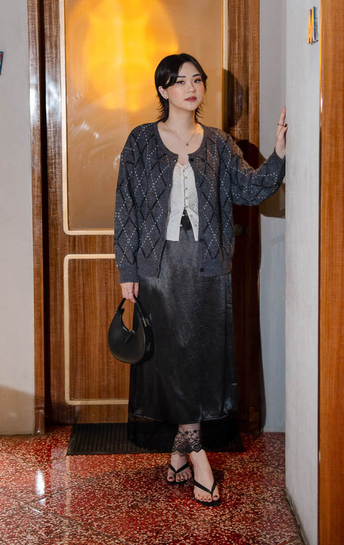 Teodora Cardigan Grey