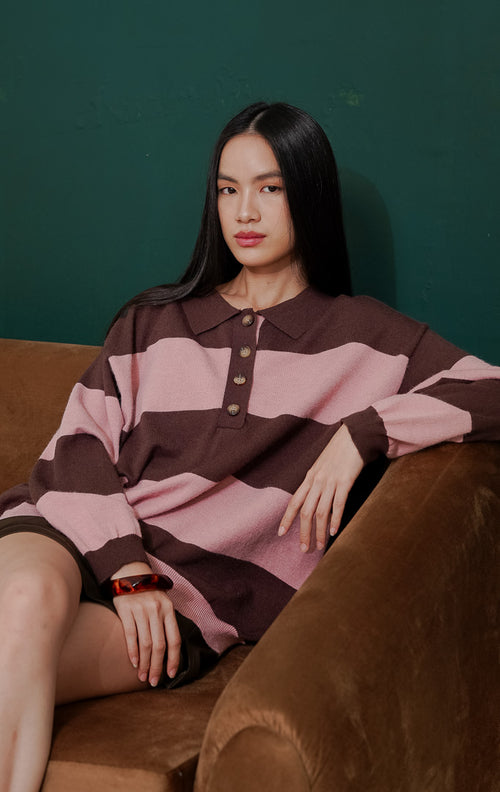 Grethel Sweater Brown Striped
