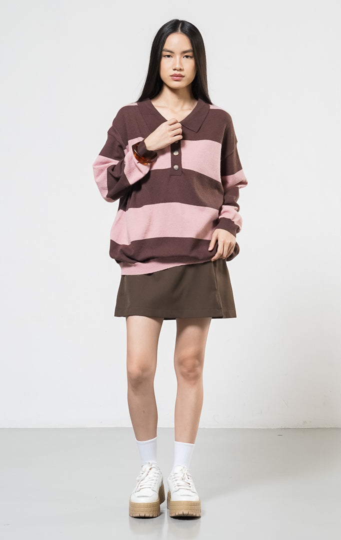 Grethel Sweater Brown Striped