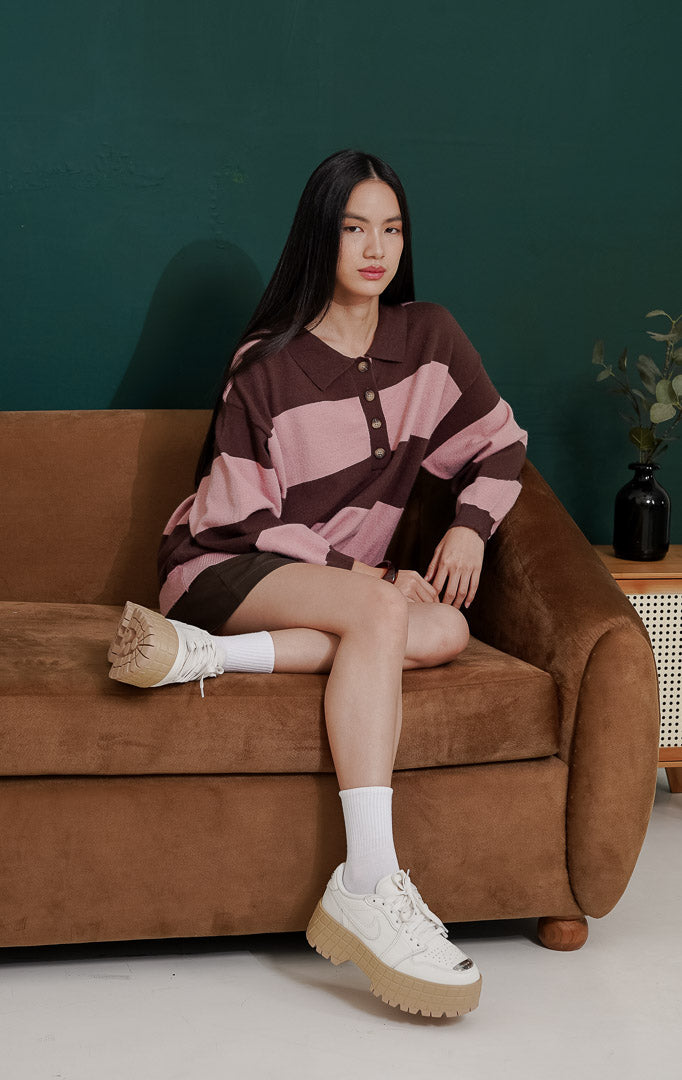 Grethel Sweater Brown Striped