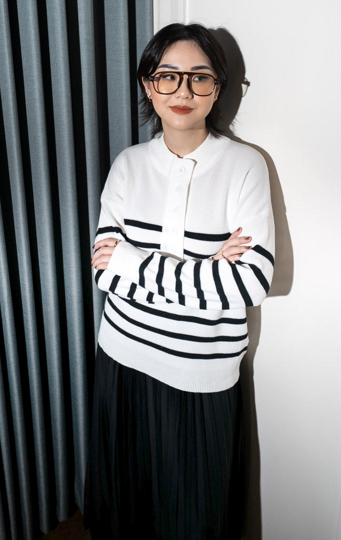 Gisela Sweater White Striped