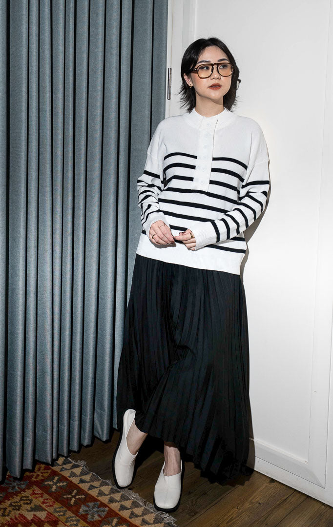 Gisela Sweater White Striped