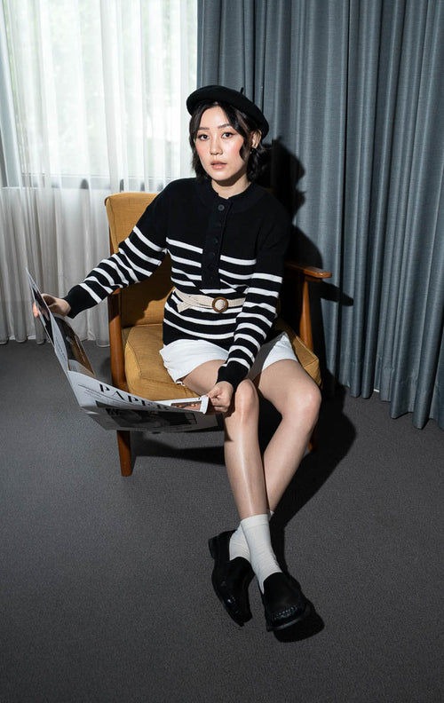 Gisela Sweater Black Striped