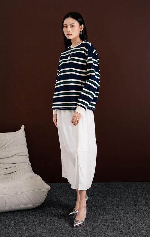 Yebin Sweater Navy Striped
