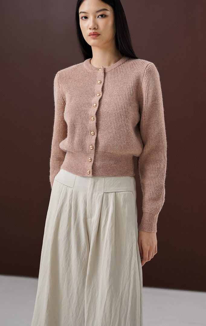 Yuri Cardigan Dusty Pink