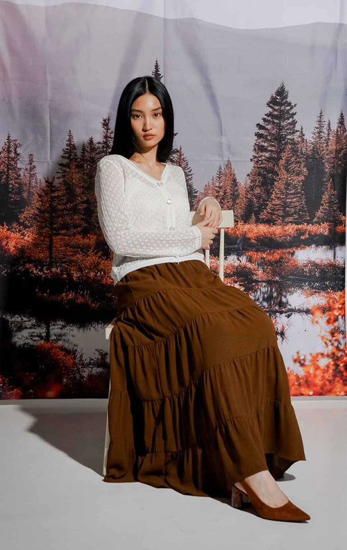 Akari Cardigan White