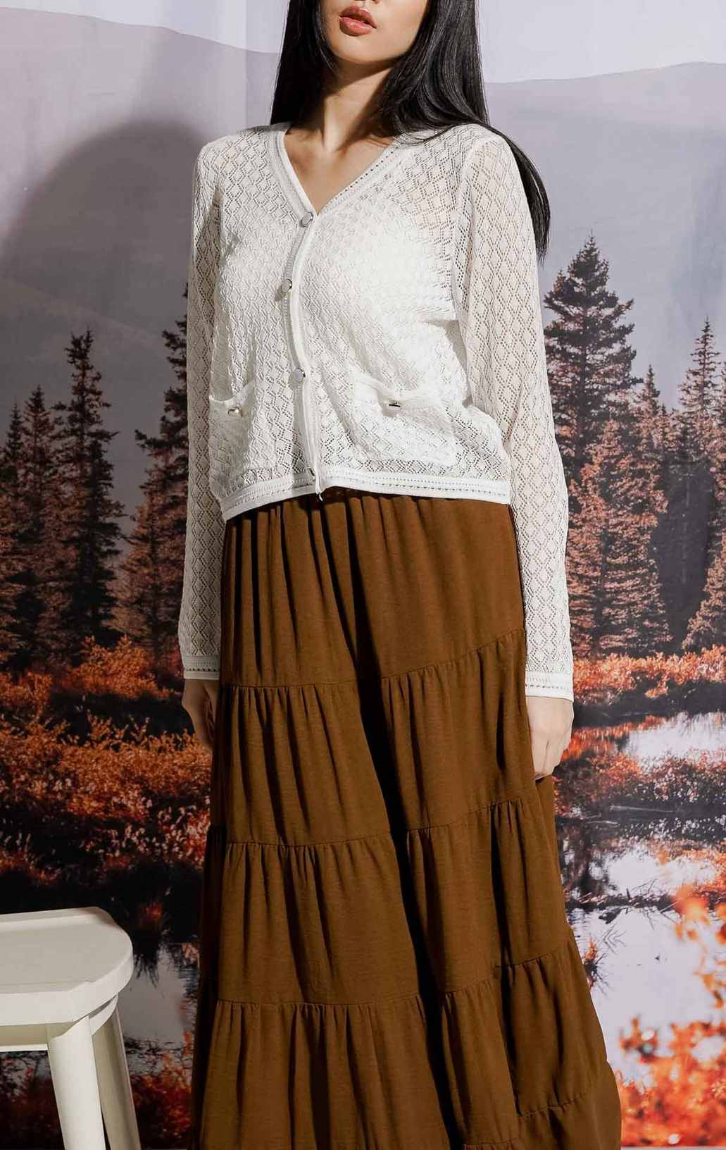 Akari Cardigan White