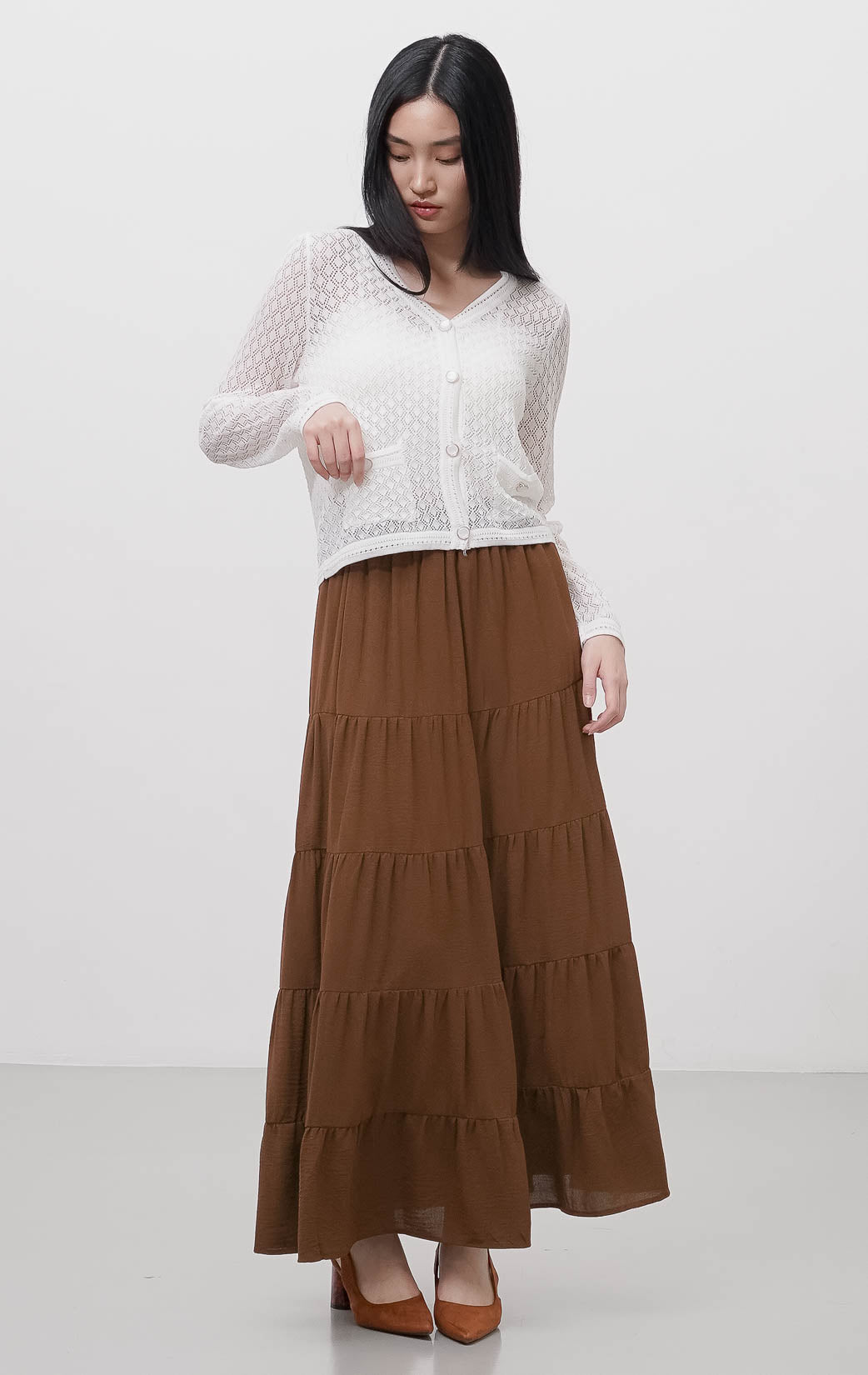 Akari Cardigan White