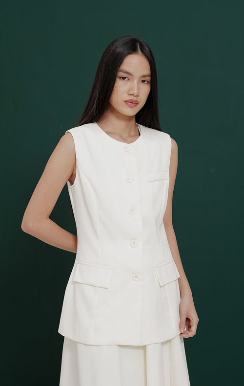 Evaleigh Vest Ivory