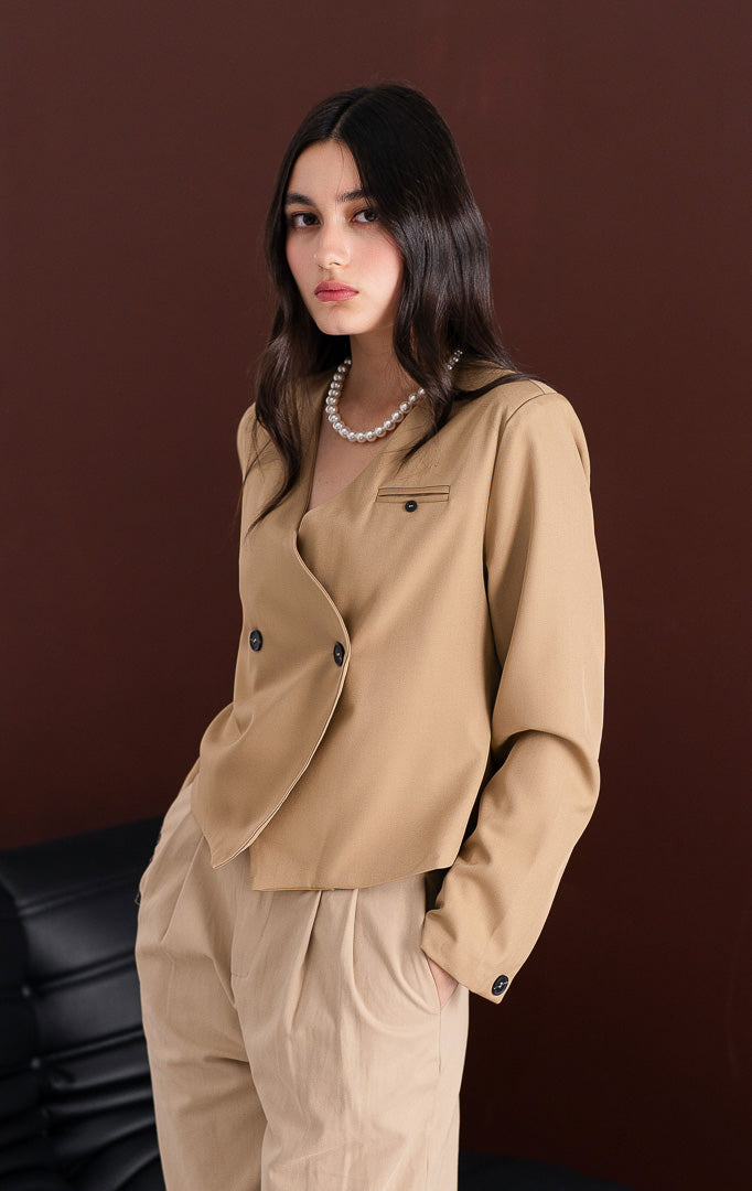 Elina Blazer Brown