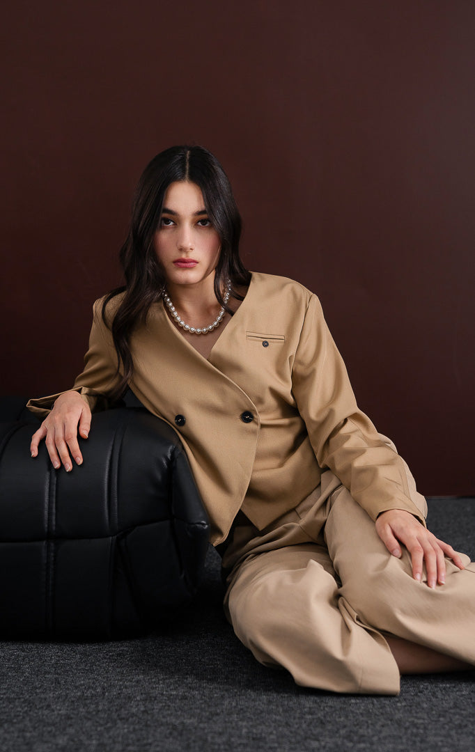 Elina Blazer Brown