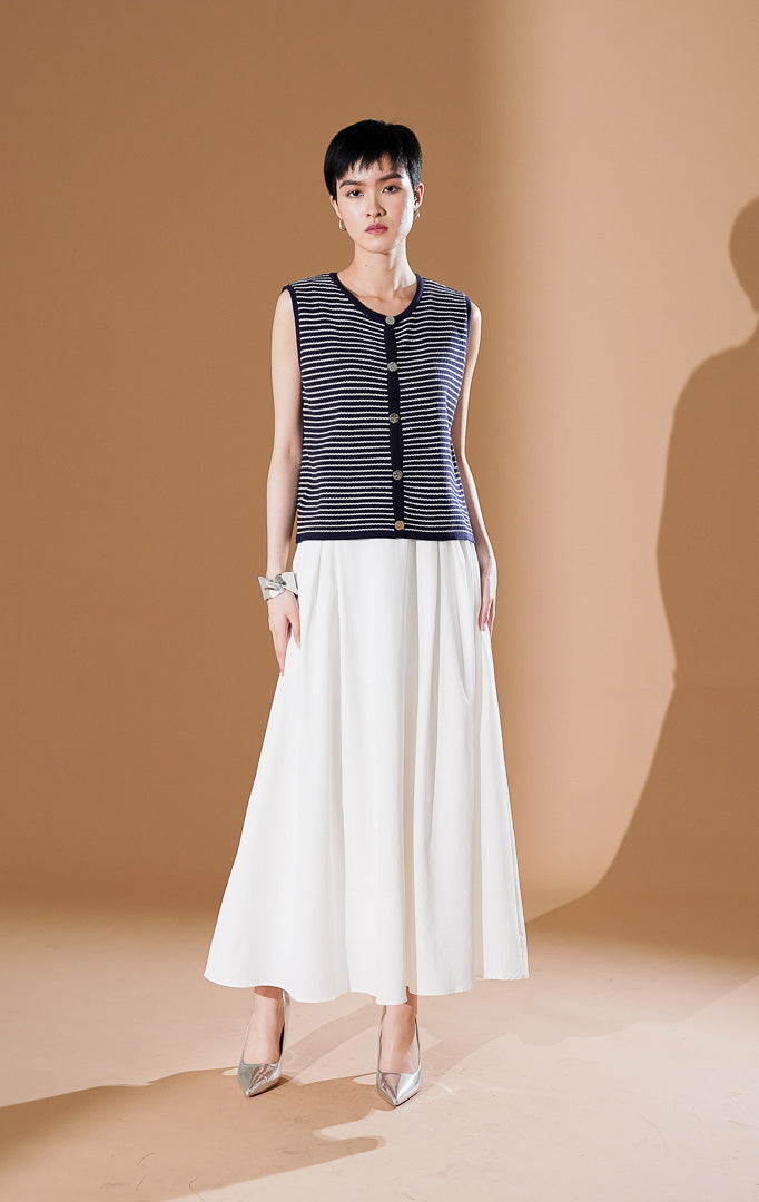 Hariette Vest Navy Striped