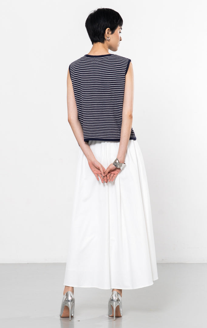 Hariette Vest Navy Striped