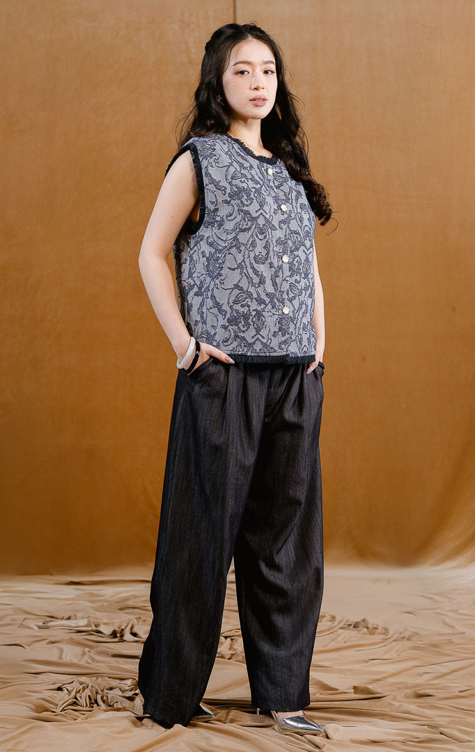 CNY Magnolia Vest Navy