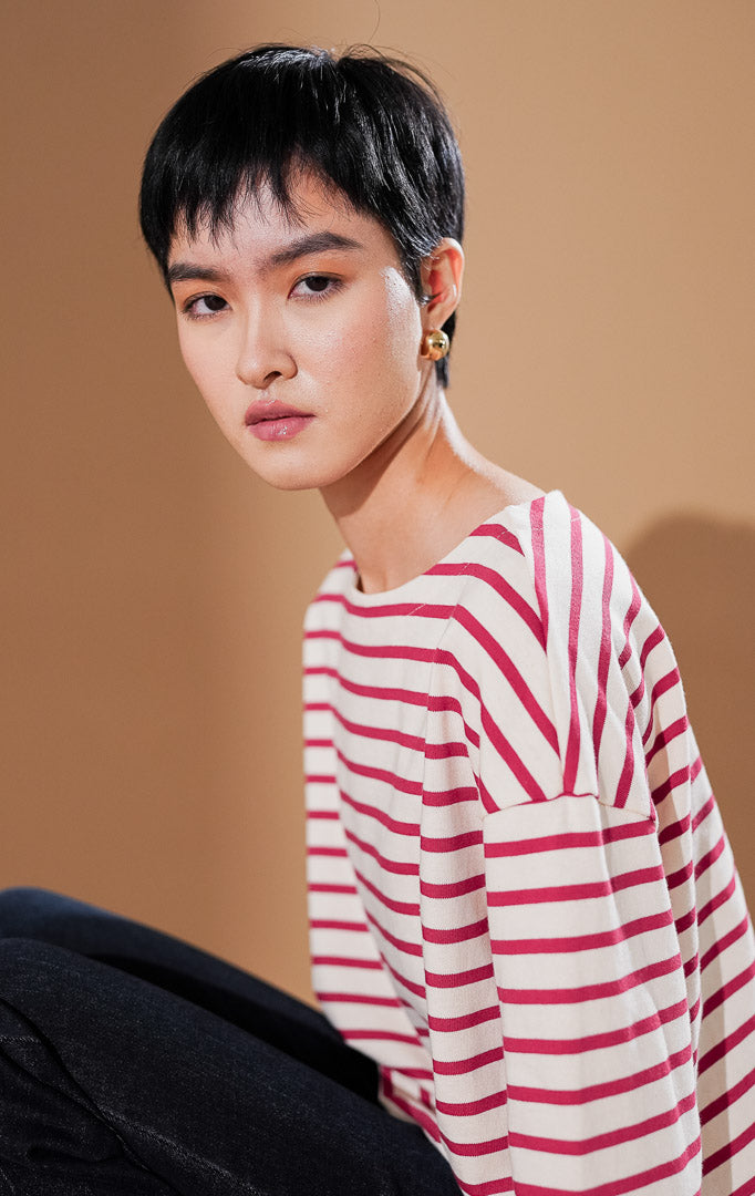 Arabella Sweater Red Striped