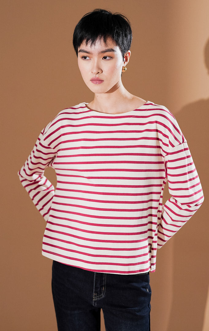 Arabella Sweater Red Striped