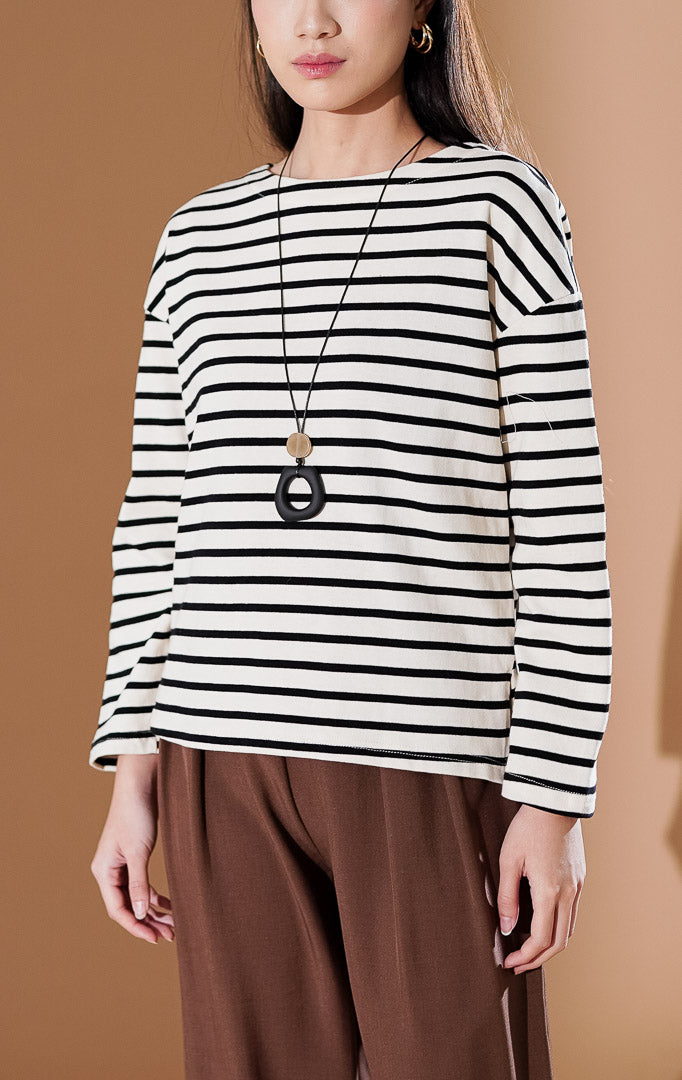 Arabella Sweater Black Striped