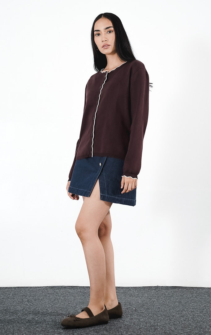 Belucci Cardigan Dark Brown