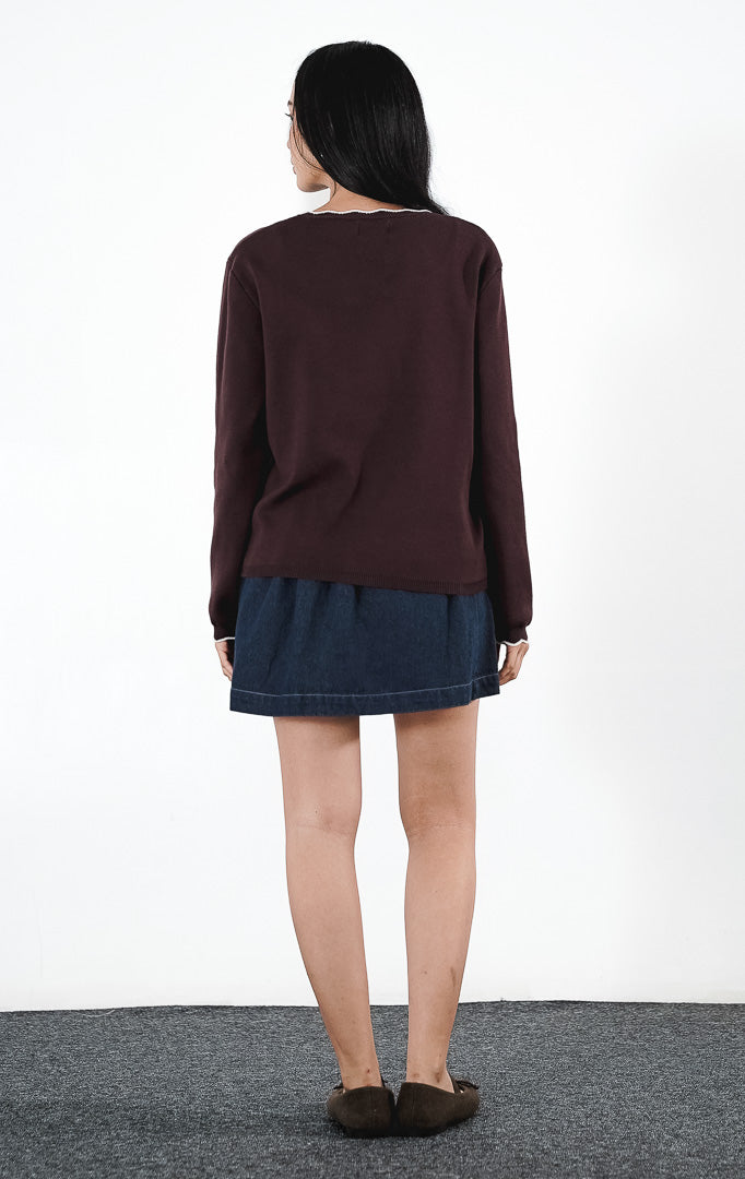 Belucci Cardigan Dark Brown