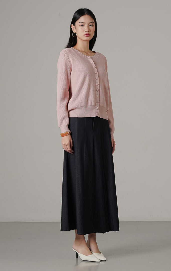 Hermione Cardigan Dusty Pink
