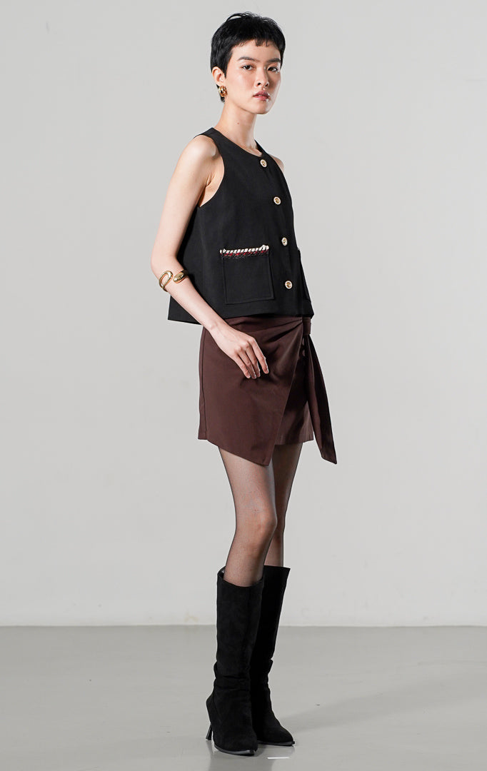 Shailene Vest Black