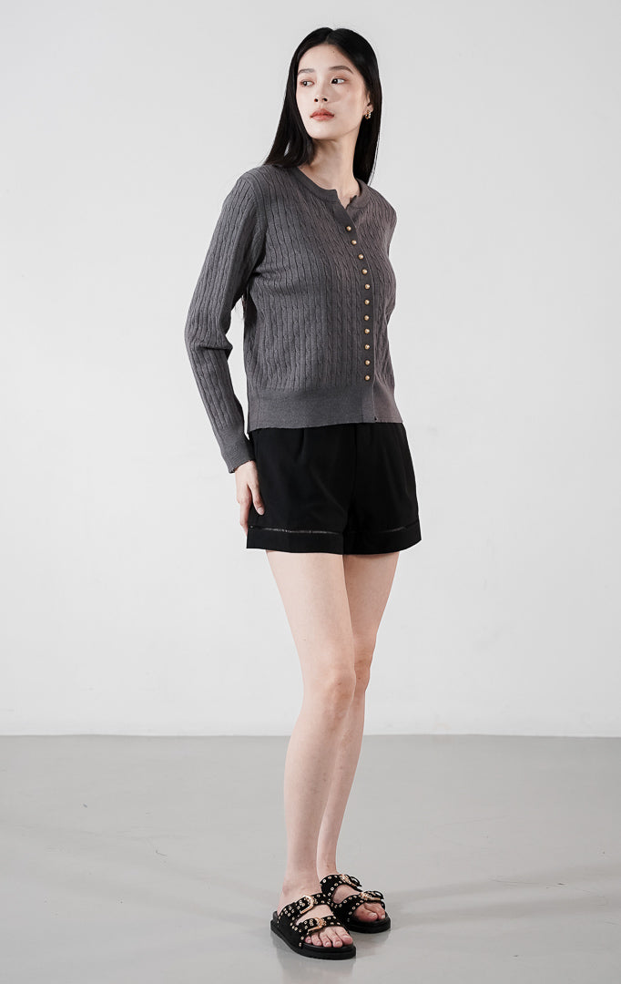 Vinnie Cardigan Dark Grey
