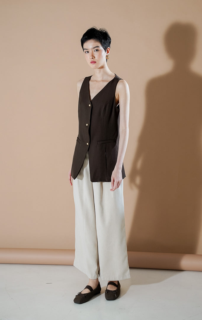 Laurence Vest Dark Brown