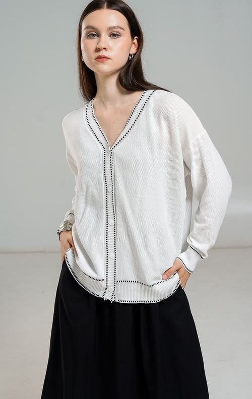 Jordana Cardigan White