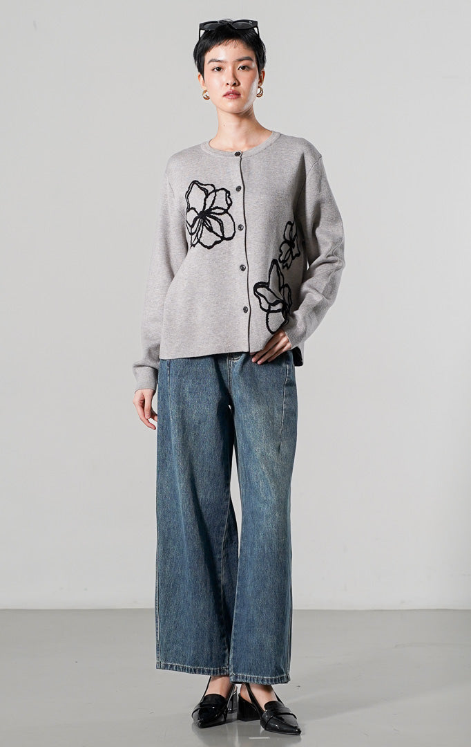 Peppie Cardigan Grey