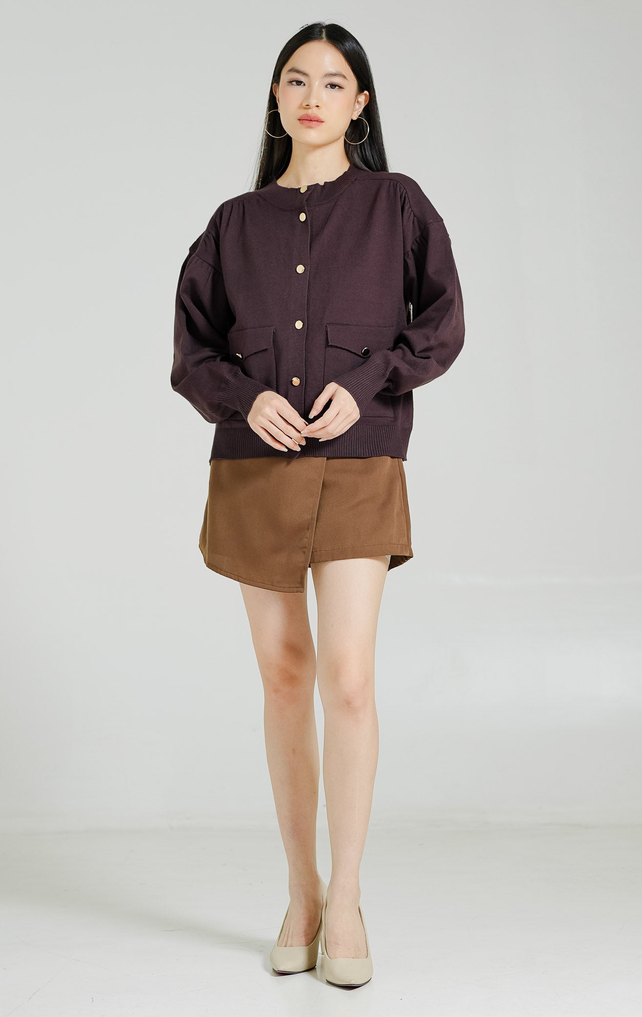 Houston Cardigan Dark Brown