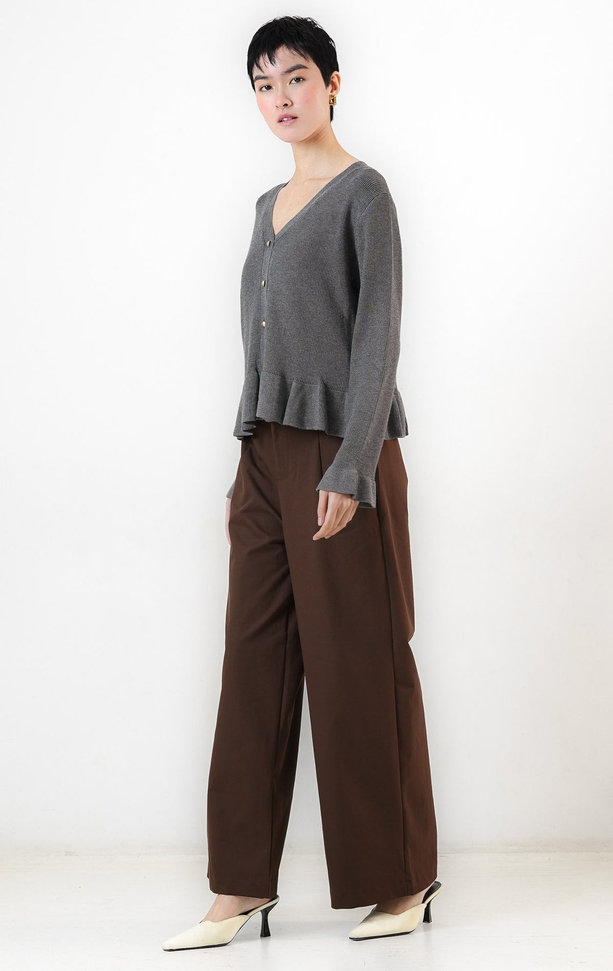 Eugenia Cardigan Dark Grey