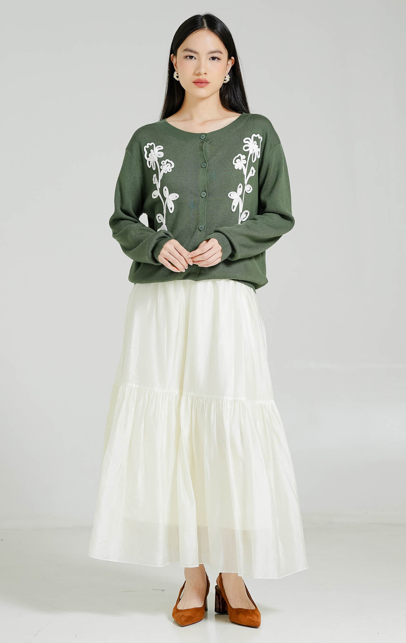 Cecilia Cardigan Dark Green