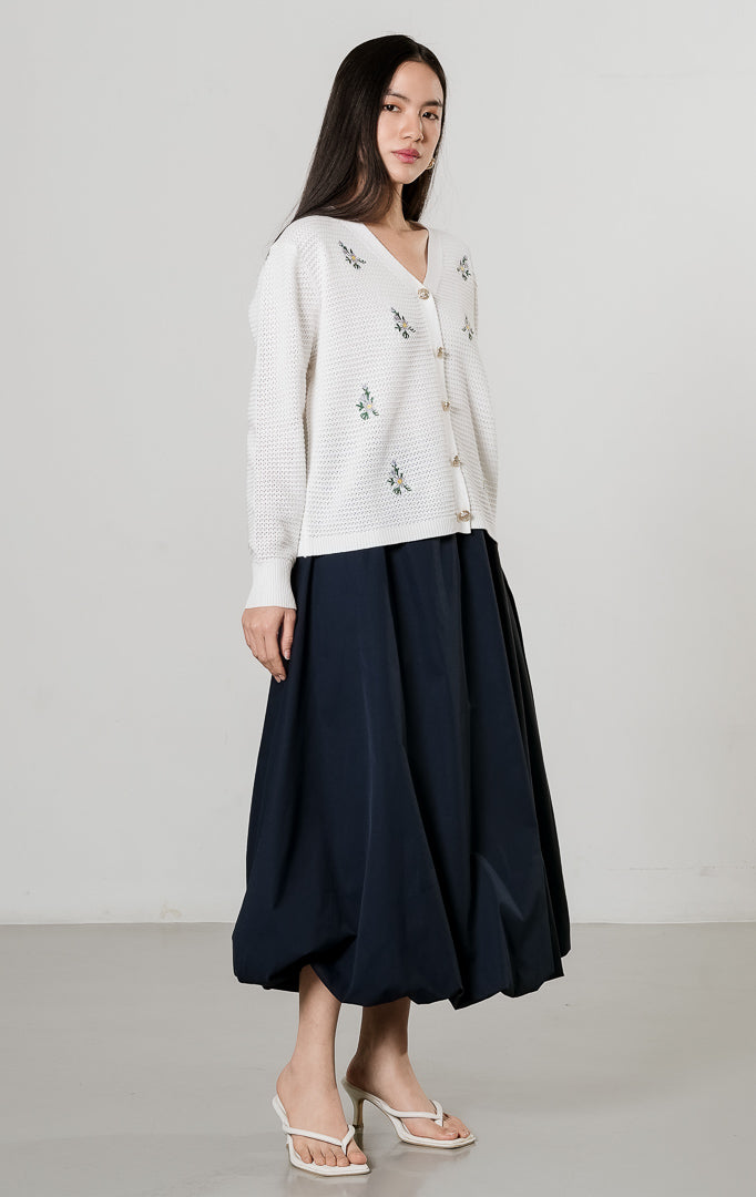Dorian Cardigan White