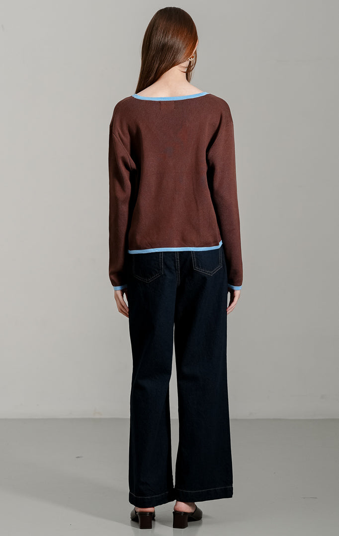 Darien Cardigan Dark Brown