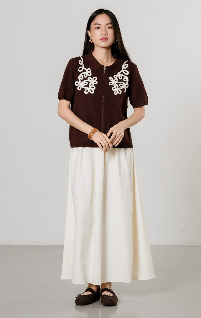 Gwynette Top Dark Brown