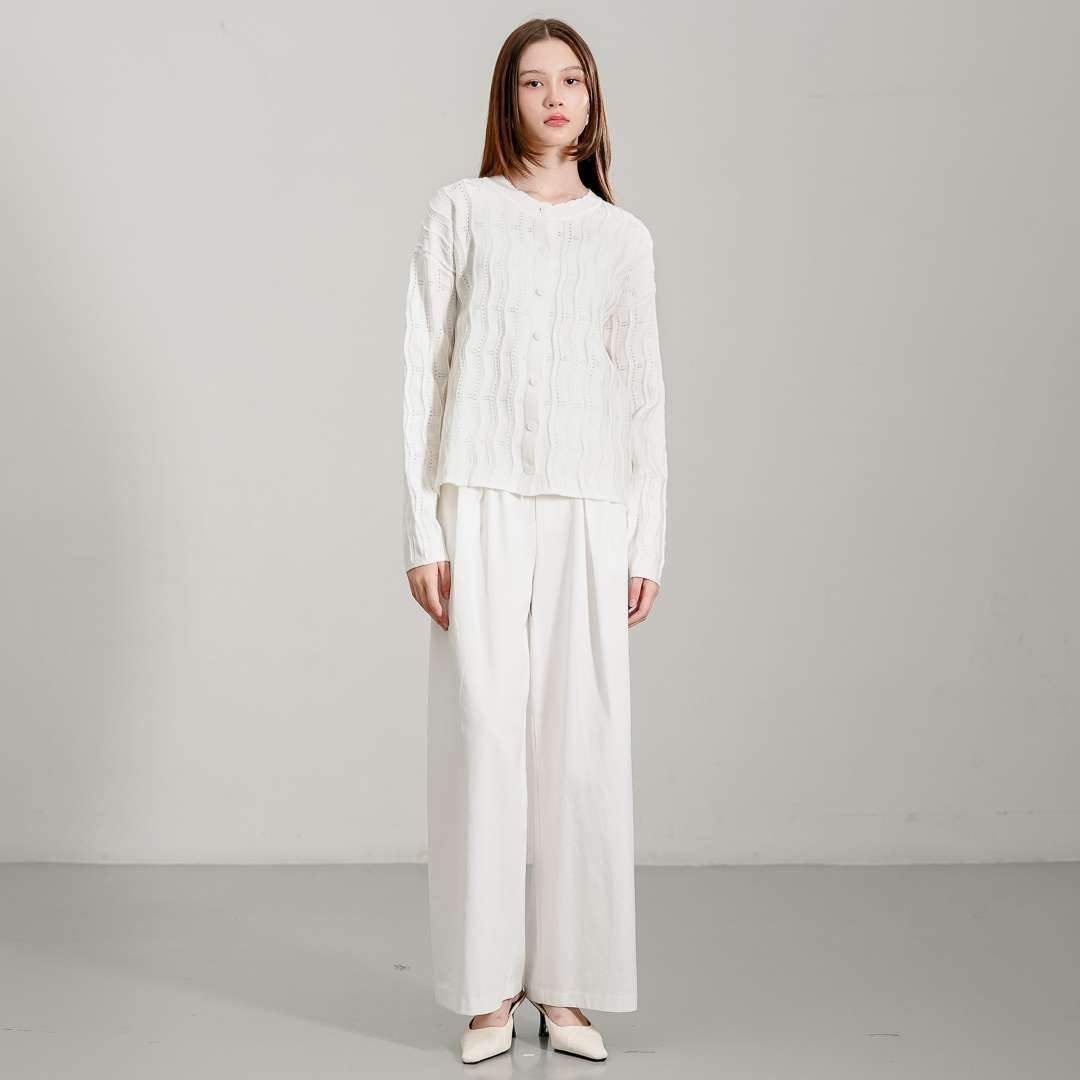 Twyla Cardigan White