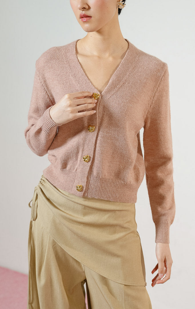 Yonna Cardigan Dusty Pink