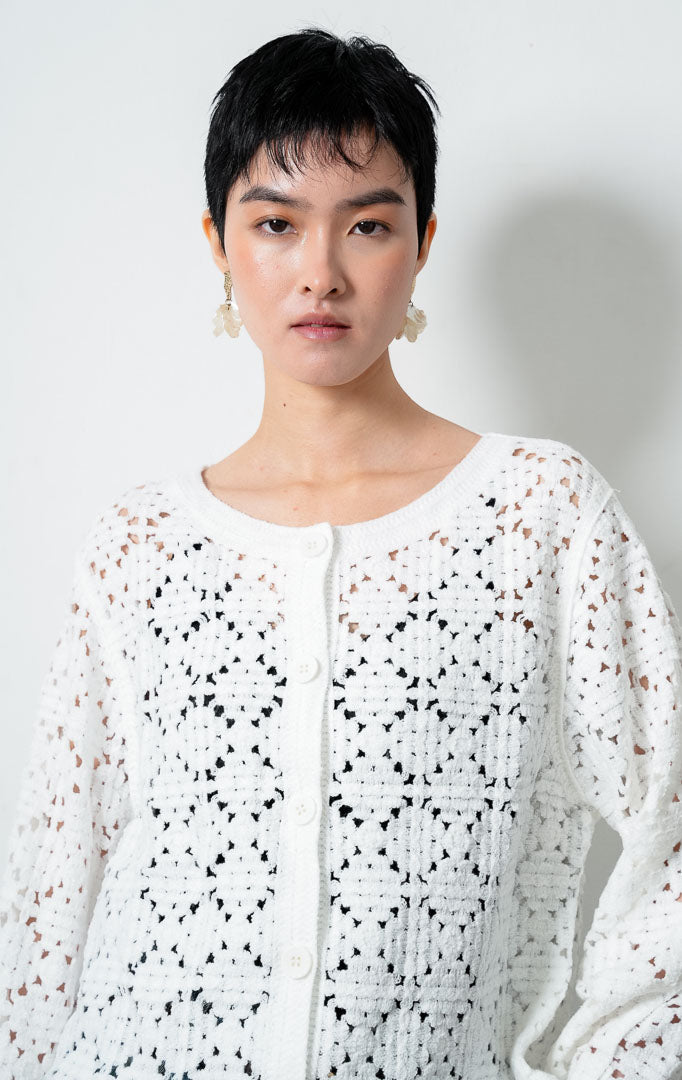 Lucia Cardigan White