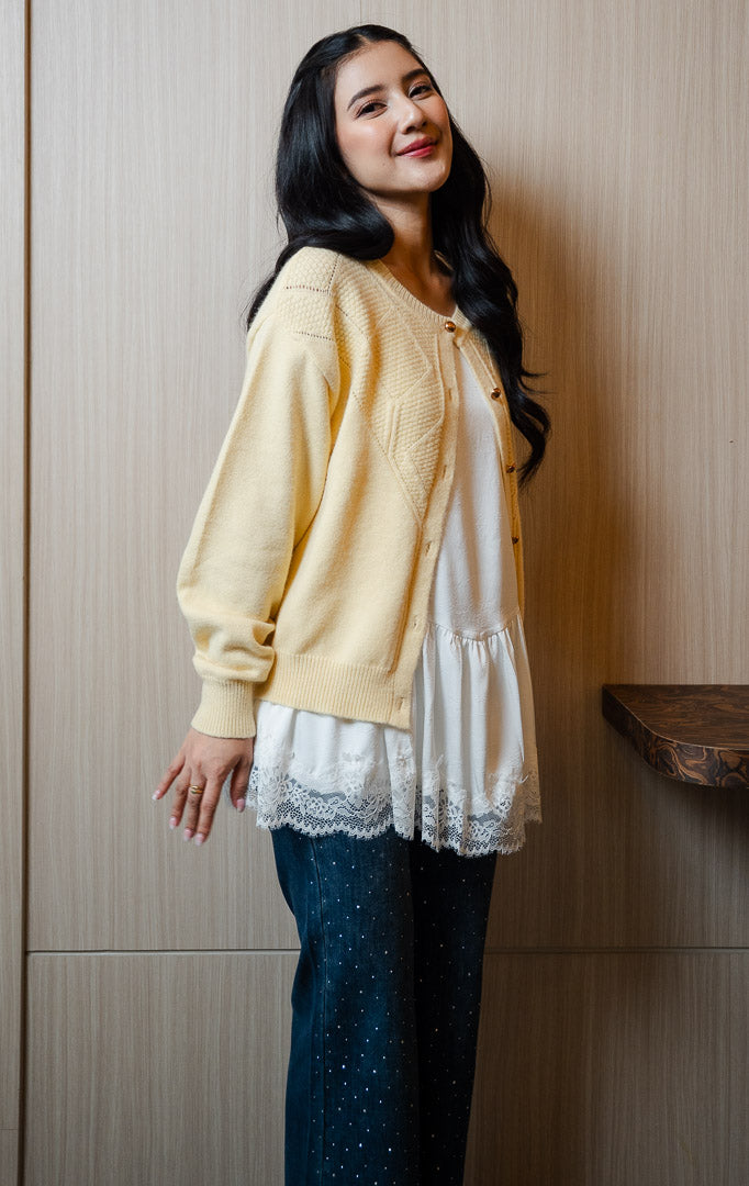 SF Isvelia Cardigan Butter Yellow