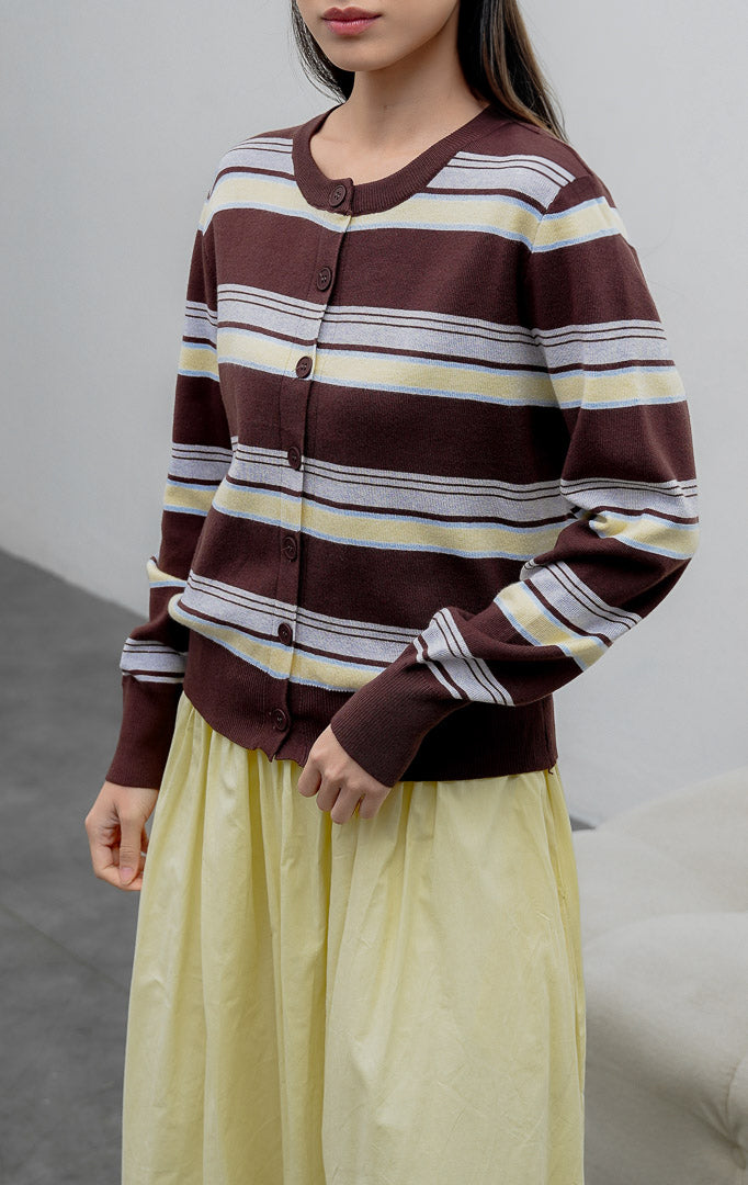 Kairen Cardigan Dark Brown
