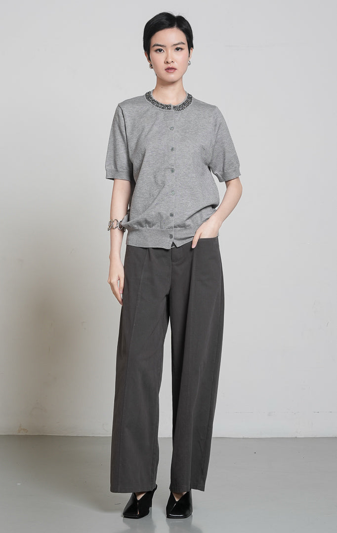 Alveria Top Light Grey