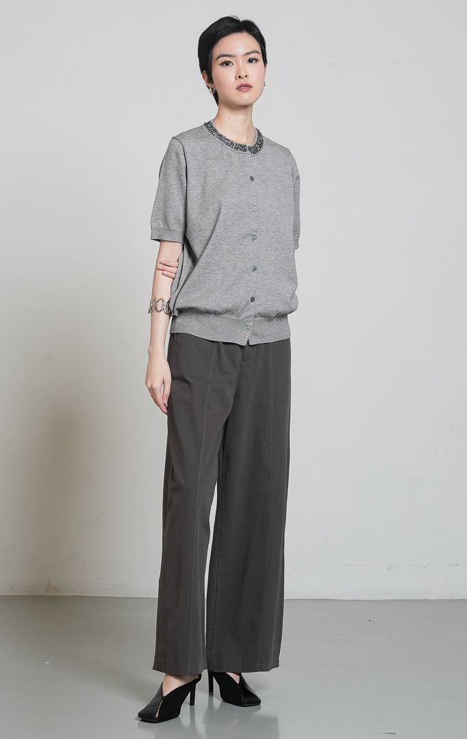 Alveria Top Light Grey