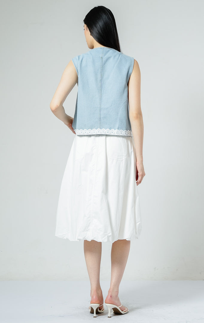 Flossie Vest Light Denim