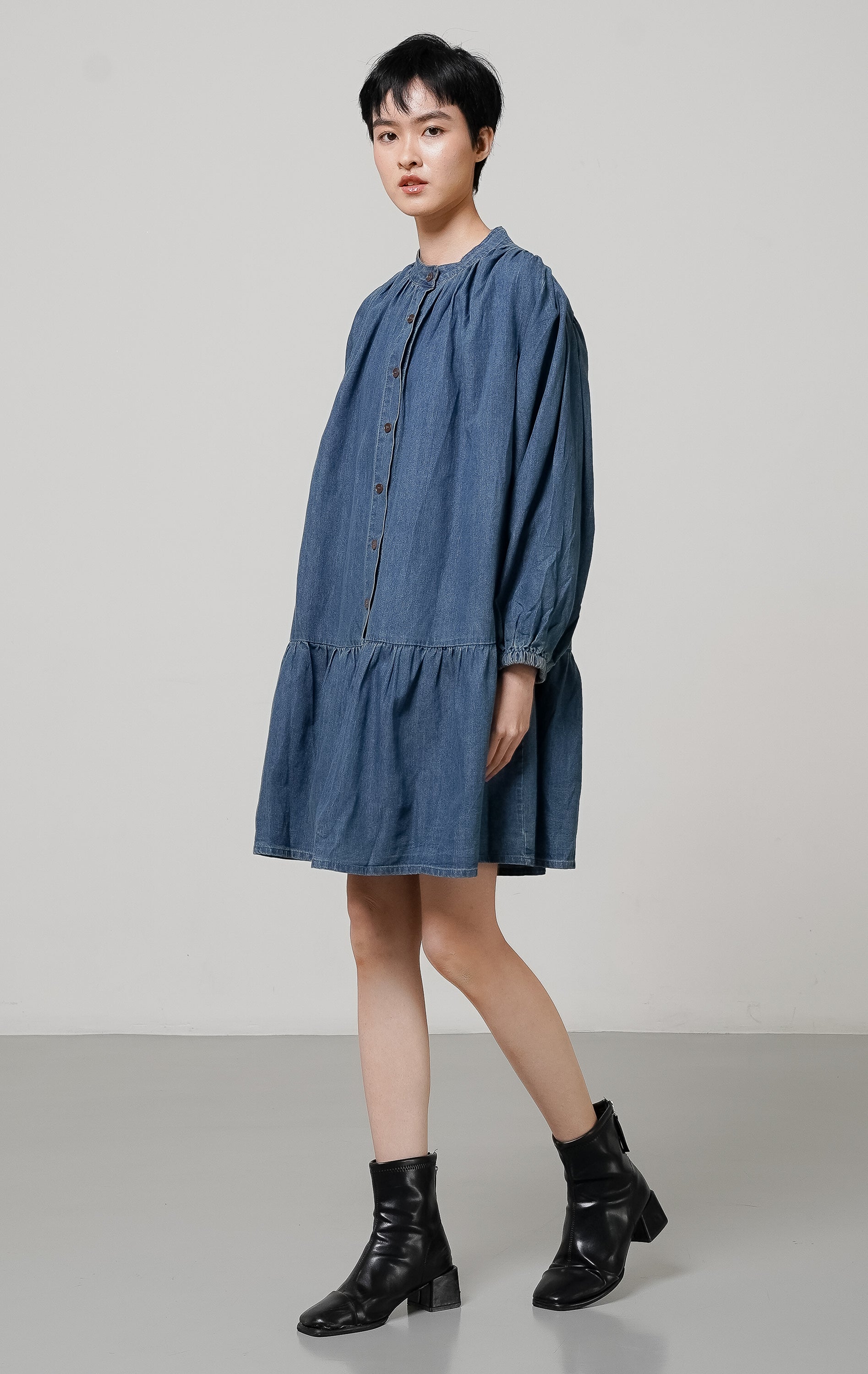Elisa Dress Dark Denim